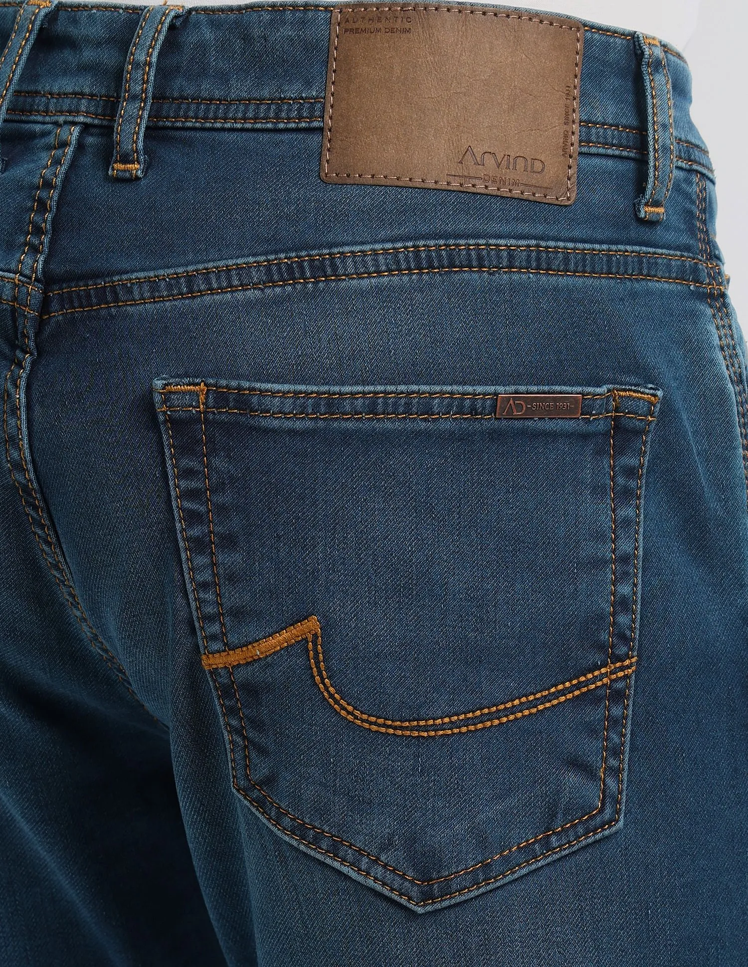 AD by Arvind Mid Rise Stone Wash Slim Fit Jeans