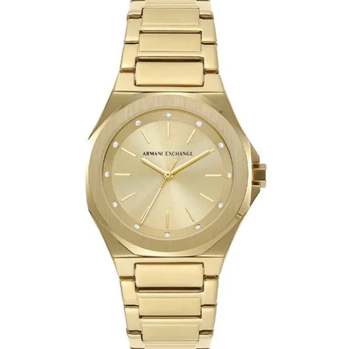 Armani Exchange Andrea Gold Dial Women 34mm