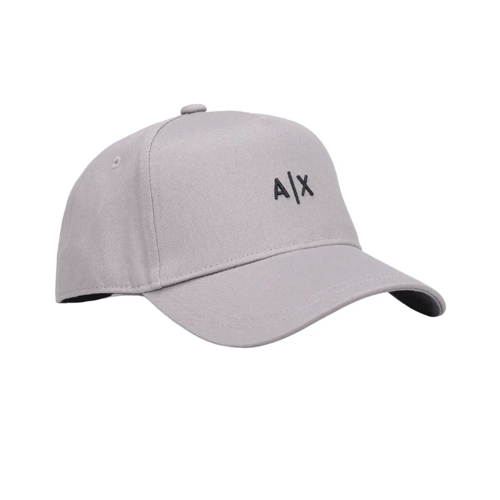Armani Exchange AX Logo Grey Baseball Cap | Menswear Online