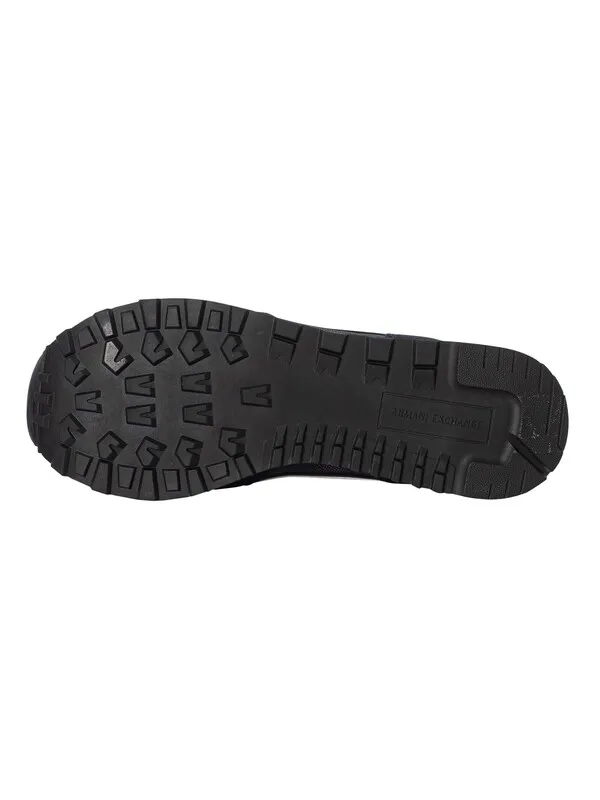Armani Exchange Branded Trainers - Navy/Off White