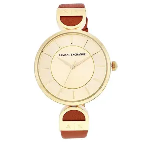 Armani Exchange Brooke  Gold Dial Women 38mm