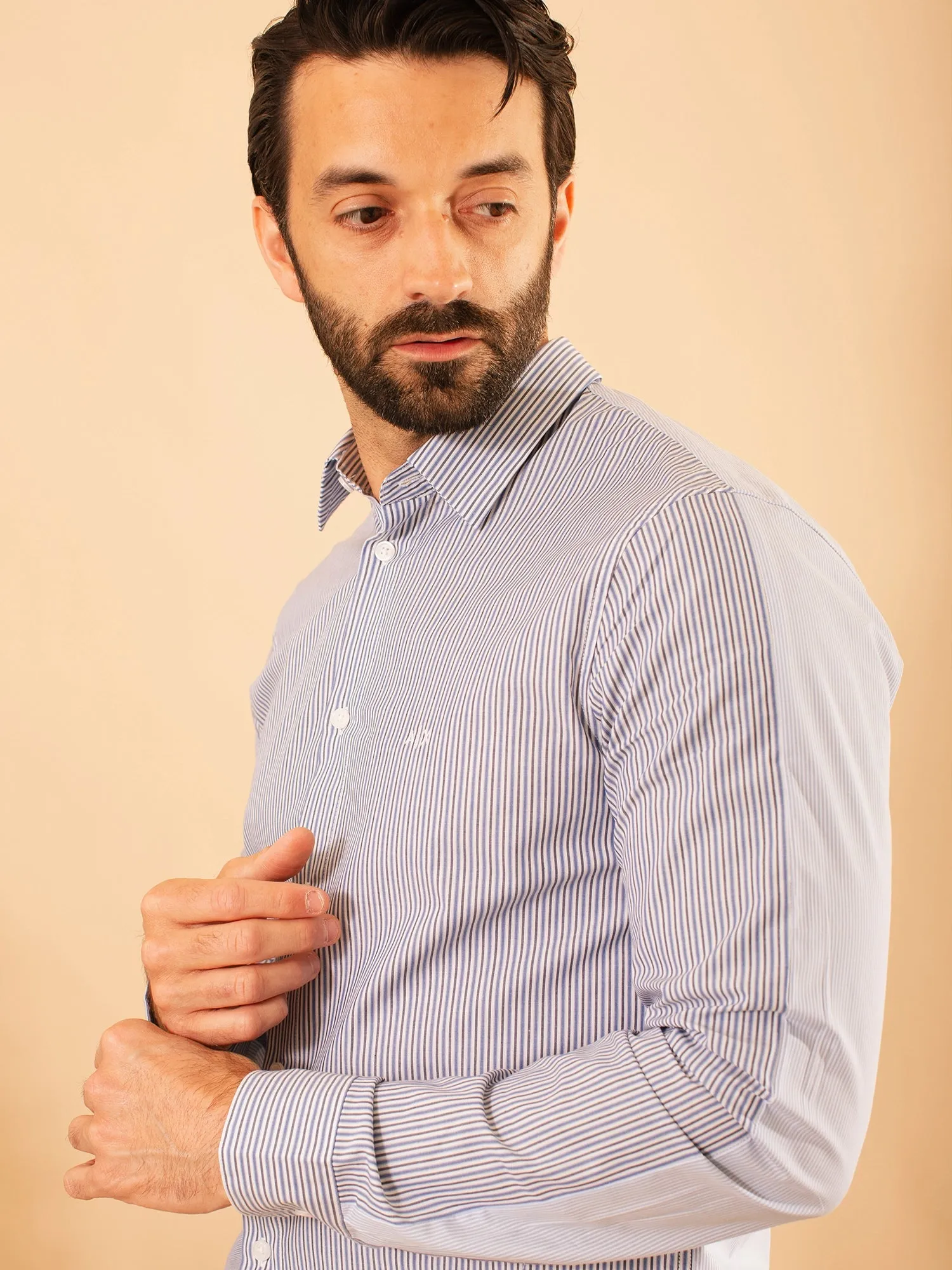 Armani Exchange Long Sleeve Striped Shirt