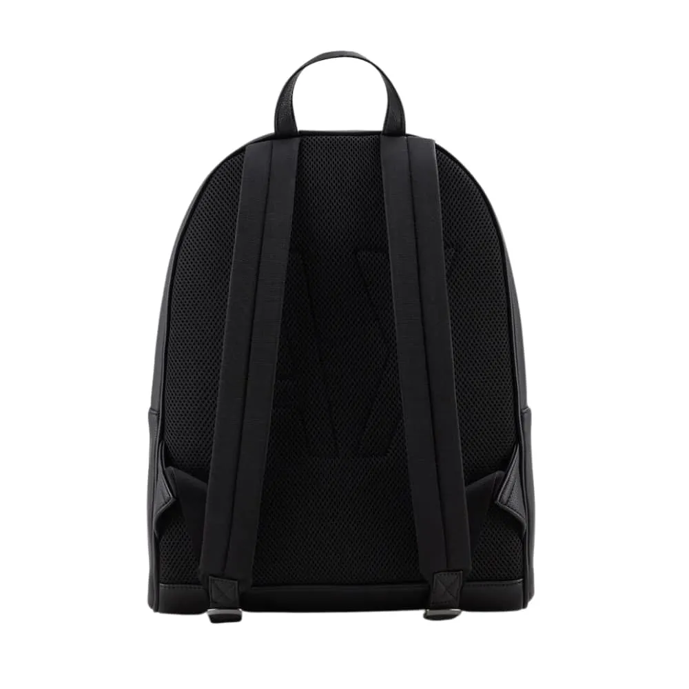 Armani Exchange Semi-Rigid External Pocket Black Backpack | Menswear Online