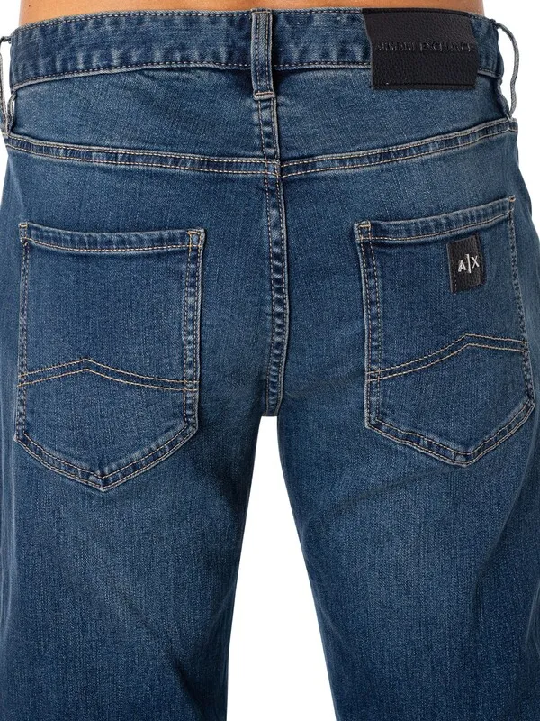 Armani Exchange Slim 5 Pocket Jeans - Indigo Denim
