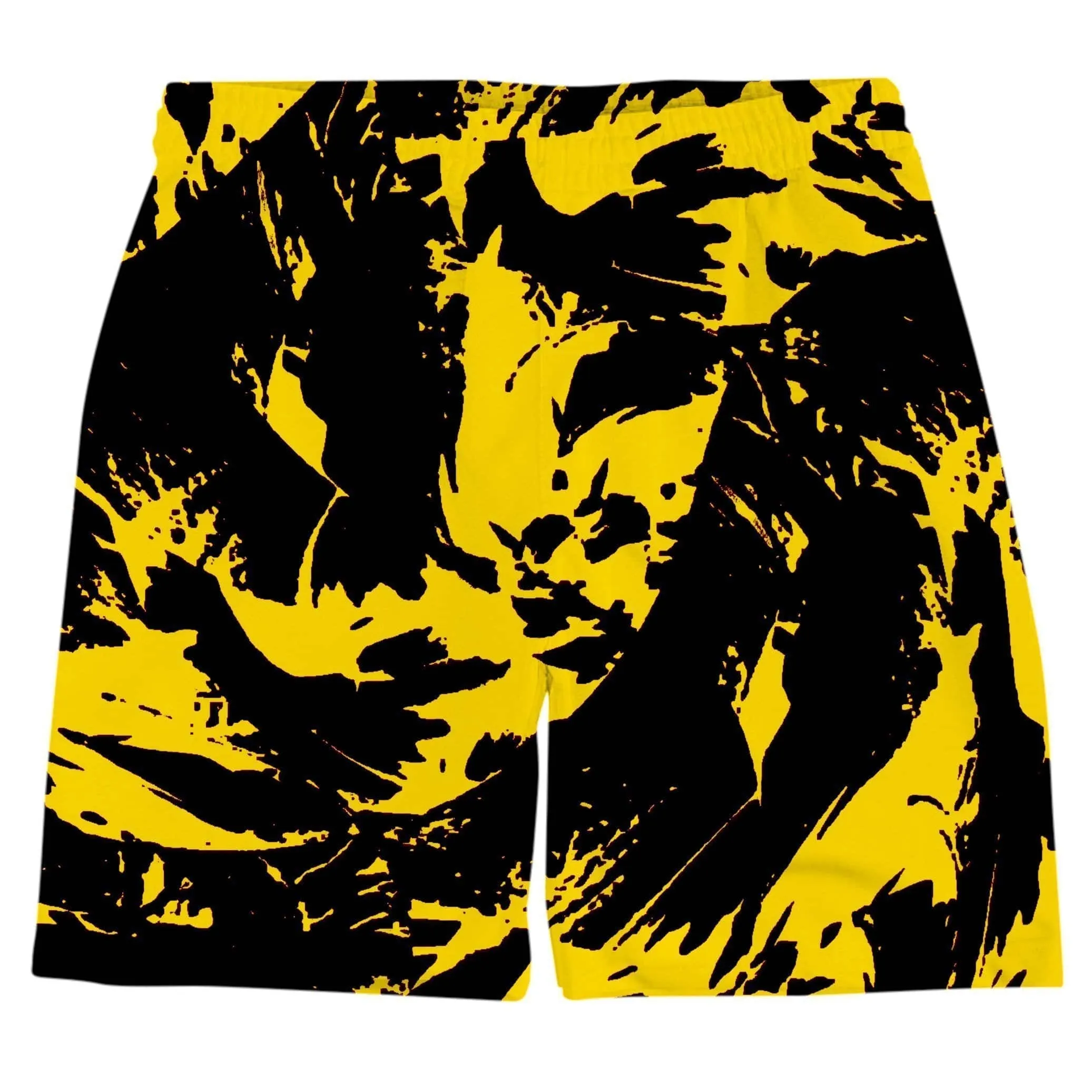 Black and Yellow Paint Splatter Weekend Shorts