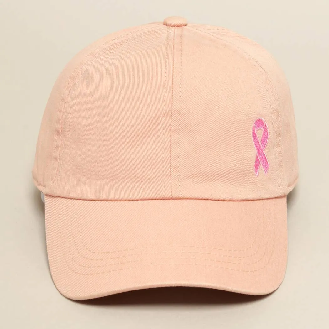 Breast Cancer Awareness Ribbon Baseball Cap
