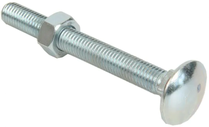 Carriage Bolt & Hex Nut BZP M10 x 50mm
