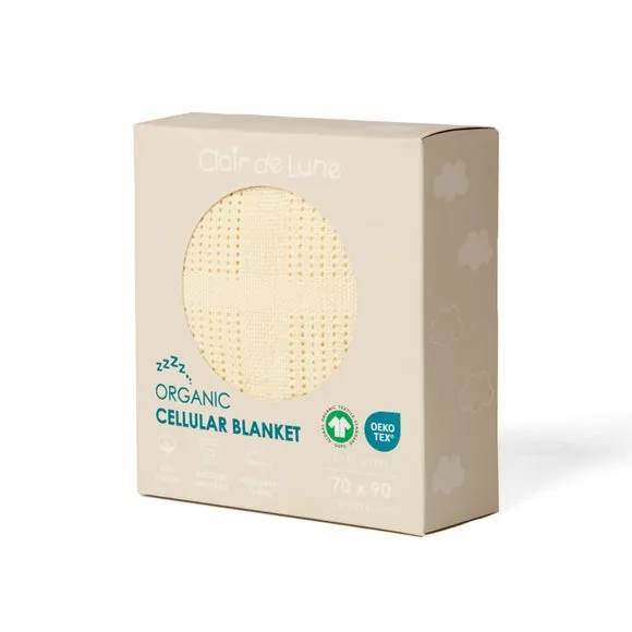 Clair de Lune Organic Cotton Cellular Pram Blanket