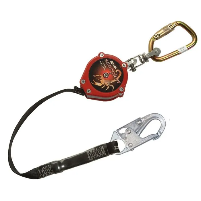 Honeywell Miller Scorpion PFL-7-Z7/9FT Personal Fall Limiter, Black, One Size, 1 Each