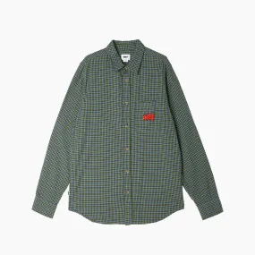 OBEY CLOTHING SID WOVEN LS SHIRT VINTAGE BLUE - 181200354