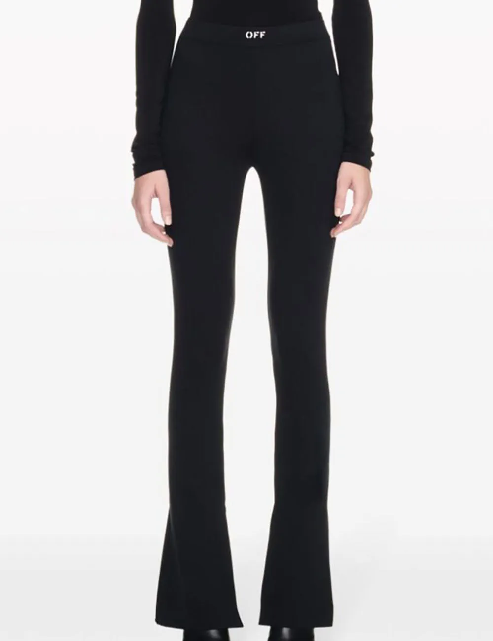 OFF WHITE SLEEK SPLIT LEGGINGS