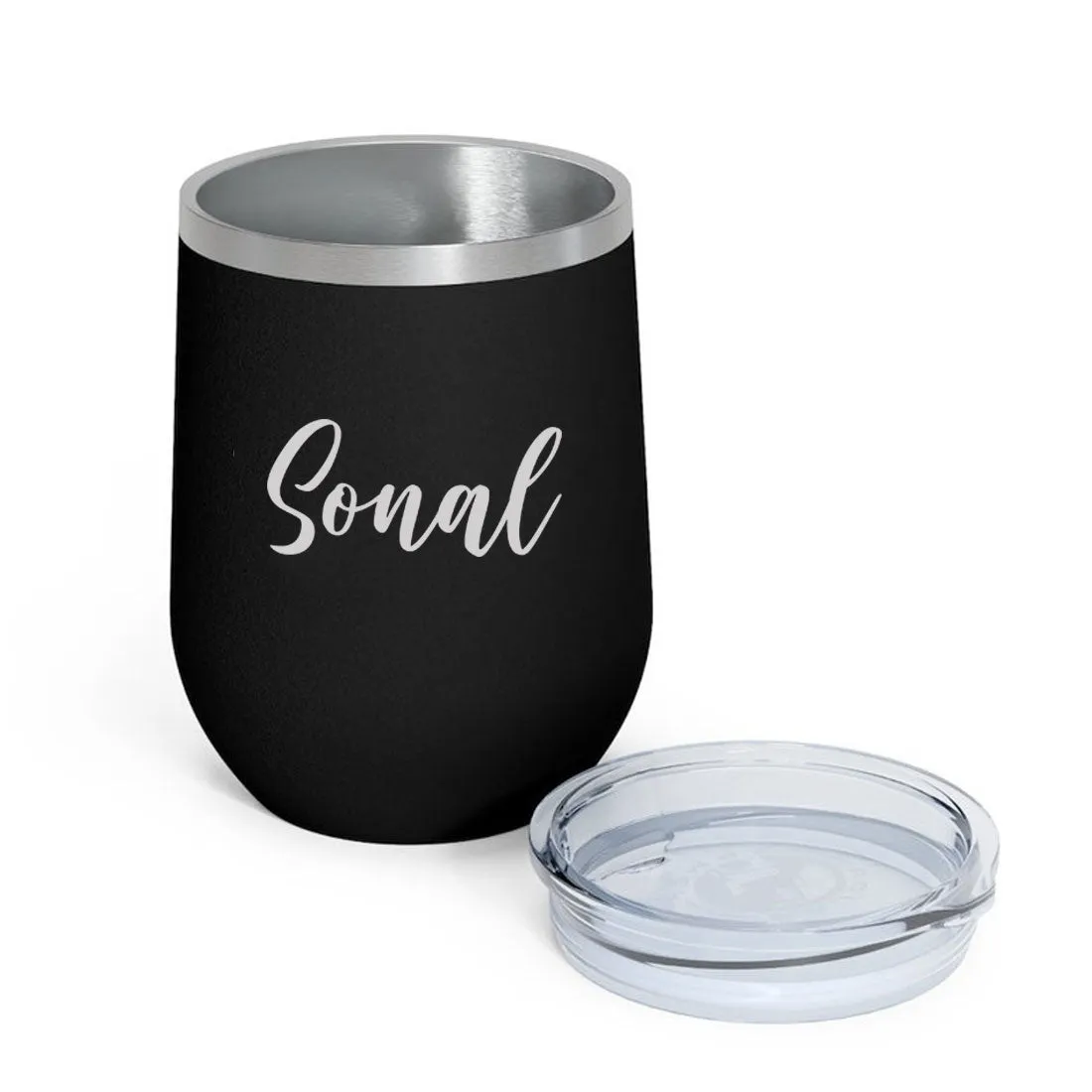 Personalised Coffee Travel Mug With Lid for Travelling Portable Cup for Car (350 ML) - Name