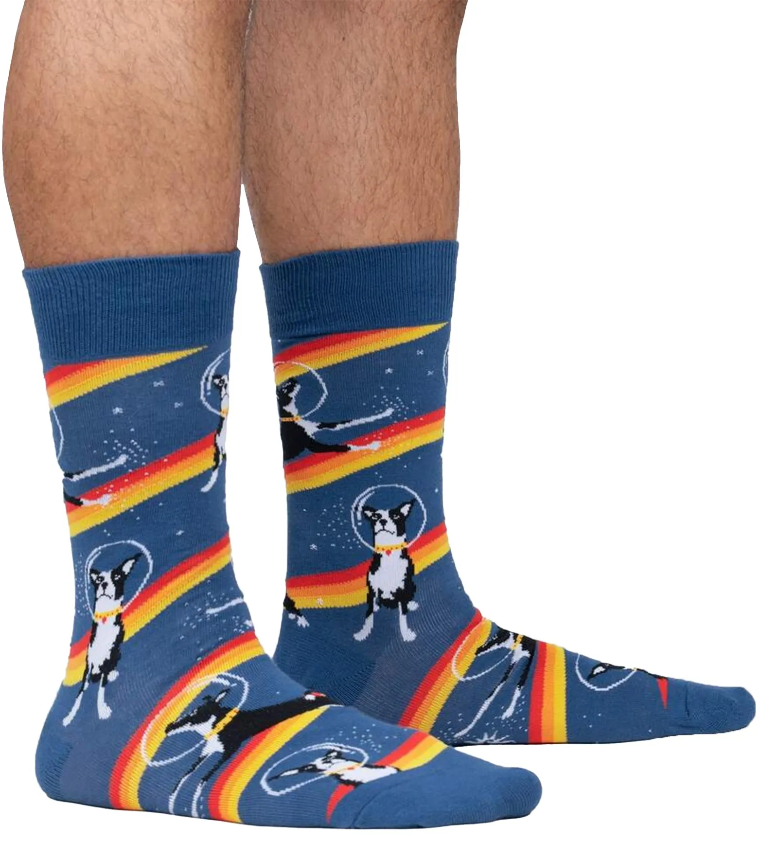 SOCK it to me Men's Crew Socks (Prints) - Astro Puppy