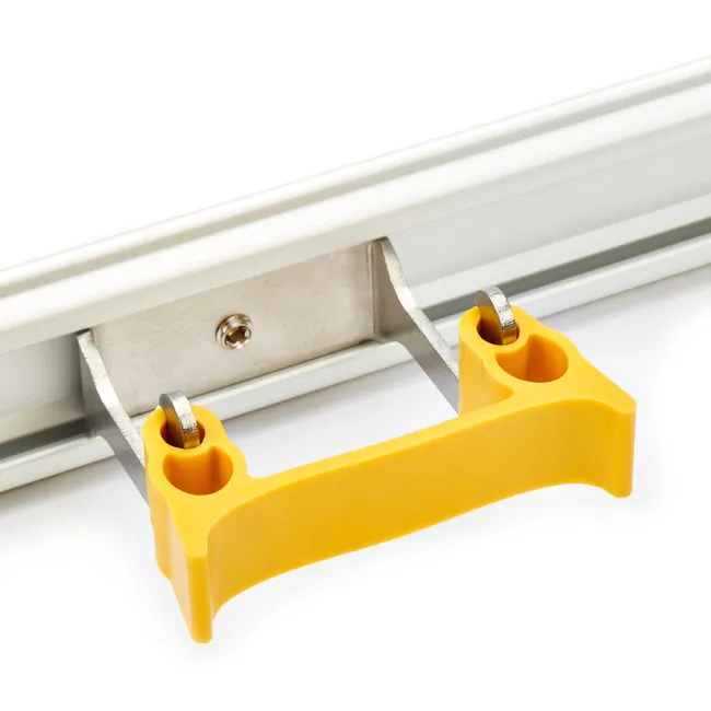 Stainless Steel Holder - For Wall Rail, Band Type 22/32 mm∅, Yellow