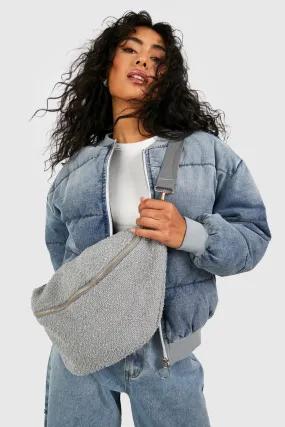 Textured Fabric Oversized Fanny Pack